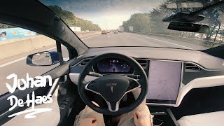 Tesla Model X P100D POV test drive 0100 kmh in 31 sec [upl. by Notniv]