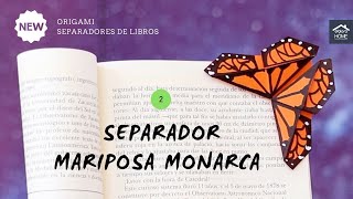 Colección de separadores de libros de origami  2 MARIPOSA MONARCA [upl. by Otrebogad]