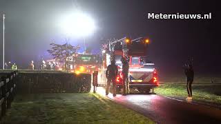 Veel witte rook bij woningbrand Smilde [upl. by Llerat]