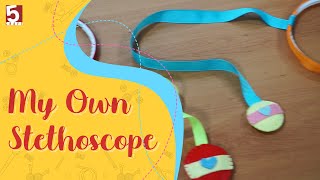 How to Make Stethoscope Inspired by Dr Mcstuffin DIY 5 Craft [upl. by Aynat724]