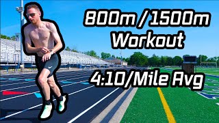 MAJOR 800m1500m Track Workout 410mi avg  Road to USAs Pt 1 [upl. by Buchheim]