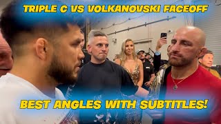 Volkanovski Backstage Faceoff With quotTriple Cquot Henry Cejudo At UFC 276 Best Angles amp Subtitles [upl. by Rosie]