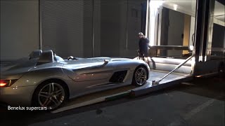 Loading up a Mercedes SLR AMG Stirling Moss into a transport truck [upl. by Huxham913]