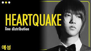 Super Junior 슈퍼주니어  Heartquake 이별… 넌 쉽니 Line Distribution [upl. by Oinotnas]