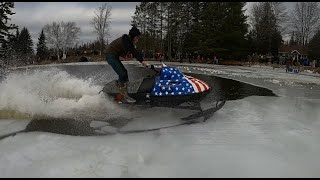 Pickerel Lake 2024 Sleds Drowning and Crashing [upl. by Jacynth]