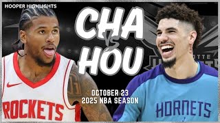 Charlotte Hornets vs Houston Rockets Full Game Highlights  Oct 23  2025 NBA Season [upl. by Koetke]