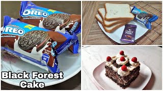 5 minute Fireless Cooking Recipe for competition  Soft  Tasty  Fluffy Oreo Black Forest Cake [upl. by Jamie]