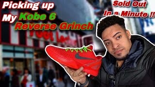 Picking Up my Kobe 6 Reverse Grinch SOLD OUT [upl. by Eveleen]