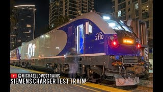 4K  First Look Siemens Charger SC44 Test Train on the Pacific Surfliner [upl. by Jason310]