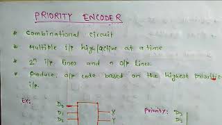 What is Priority Encoder   4 to 2 encoder  Priority encoder with example [upl. by Drescher610]