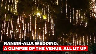 RanbirAlia Wedding A Glimpse Of The Venue All Lit Up [upl. by Islaen409]