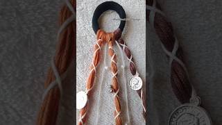 Cotton yarn boho hair braids😍🎀diyaccessories hairband navratri shortvideo tradtional bohohair [upl. by Ballinger]