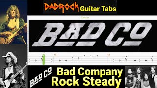 Rock Steady  Bad Company  Guitar  Bass TABS Lesson [upl. by Elleryt]