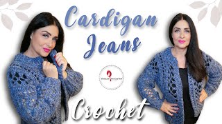 Tutorial Cardigan Jeans alluncinetto Moda Autunnale [upl. by Beauvais]