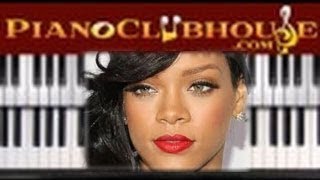 🎹 RIHANNA  DIAMONDS easy piano tutorial lesson w lyrics [upl. by Petrina130]