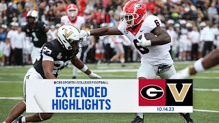 No 1 Georgia at Vanderbilt Extended Highlights I CBS Sports [upl. by Ynavoj]