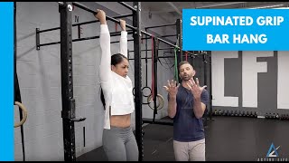 Supinated Grip Bar Hang Movement Demo [upl. by Ladnik242]