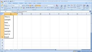 Excel Tips 31  Add Multiple Lines to Text within Cells  Use the Enter key within a cell [upl. by Sondra615]