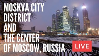 “Moskva City” District of Moscow Russia on Saturday Night LIVE [upl. by Ahsekel834]