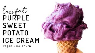 Purple Sweet Potato Ice Cream vegan nochurn lowfat [upl. by Druci]