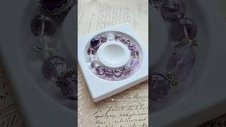 Amethyst Azeztulite Bracelet💜🌟diy crystaljewelry crystals handmade handmadejewelry beads [upl. by Loos]