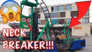 Homemade Carnival Looping Roller Coaster  Fakoba Bassersdorf  Onride POV [upl. by Mackey]