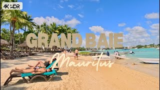 Walking Tour of Grand Baie Mauritius  4K HDR  Stunning Bay Views and Turquoise Water [upl. by Etnad846]