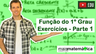 Função do Primeiro Grau Função Afim Exercícios Aula 3 de 9 [upl. by Karel]