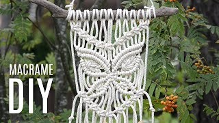 Macramé Wall Hanging Butterfly Tutorial by Macrame School [upl. by Tammara85]