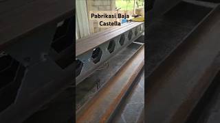 Pabrikasi baja castella castellated honeycomb steel steelstructure [upl. by Eelah]