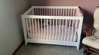 Babyletto Hudson 3 in 1 Convertible Crib with Toddler Bed Conversion Kit Review Such a great crib [upl. by Sitoiganap]