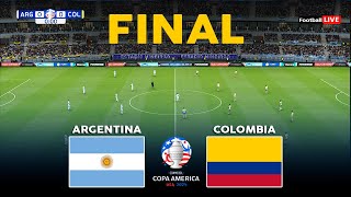 🔴LIVE  ARGENTINA vs COLOMBIA  FINAL  COPA AMERICA 2024  MATCH LIVE TODAY REALISTIC PES GAMEPLAY [upl. by Shelli]