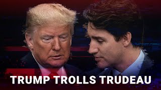 Donald Trump hilariously trolls Trudeau calling him ‘the governor’ of ‘the great state of Canada’ [upl. by Alit271]