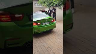 Kwesta s New BMW M4 Java Green makes an Insane Beast Roar [upl. by Tori]