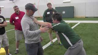 Youth Football Drills  Inside Linebacker Coaching [upl. by Hauge]