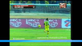 Safee Sali Hatrick in Gresik United vs Pelita Jaya [upl. by Nanreit]