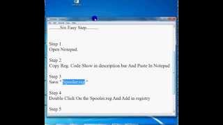 How to Solve Printer Spooler Service Error With Regedit [upl. by Gnemgnok]