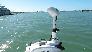 2021 Everglades 243CC trolling motor demo [upl. by Rodavlas]