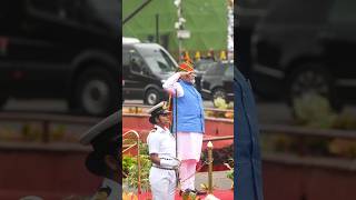 PM Modi inspects Guard of Honour on the occasion of Independence Day celebrations  shorts [upl. by Garvy]