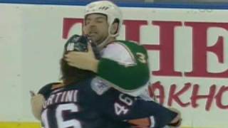 John Scott vs Zack Stortini Mar 29 2009 [upl. by Kirch445]