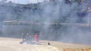 18th Century Cannon Fired at Fort Pitt Museum [upl. by Cohe]