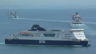 DFDS PampO amp Irish Ferries at Dover  Calais Seaways last day  4th August 2021 [upl. by Einahpts]