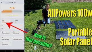 ALLPOWERS 100w Monocrystalline Portable Solar Panel Review [upl. by Mikeb]