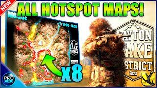 ALL 8 HOTSPOT MAPS  Layton Lake Guide 2023  theHunter Call of the Wild [upl. by Eniwtna]