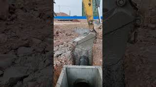 Concrete pouring process for underground corrugated pipes [upl. by Enelahs449]