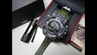 G Shock GPRB10001BER Rangeman OLIVE GREEN unboxing by TheDoktor210884 [upl. by Ahseile]