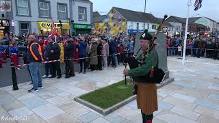 Act Of Remembrance  DGS FBs Parade  Banbridge  130924 4K [upl. by Kciremed537]