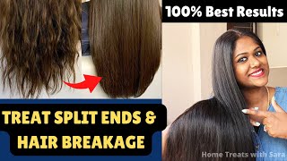 How to Remove Split ends amp Hair Breakage  Repair Extreme Dry Damaged hair at home 100 Best results [upl. by Chapell]