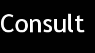 How to Pronounce Consult [upl. by Samella]