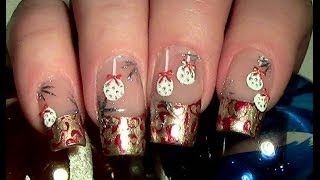 Weihnachtliches Christbaumkugel Nageldesign selber machen  Christmas Nail Design [upl. by Onil]